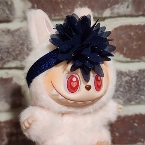 Labubu Navy & Gold Floral Headband